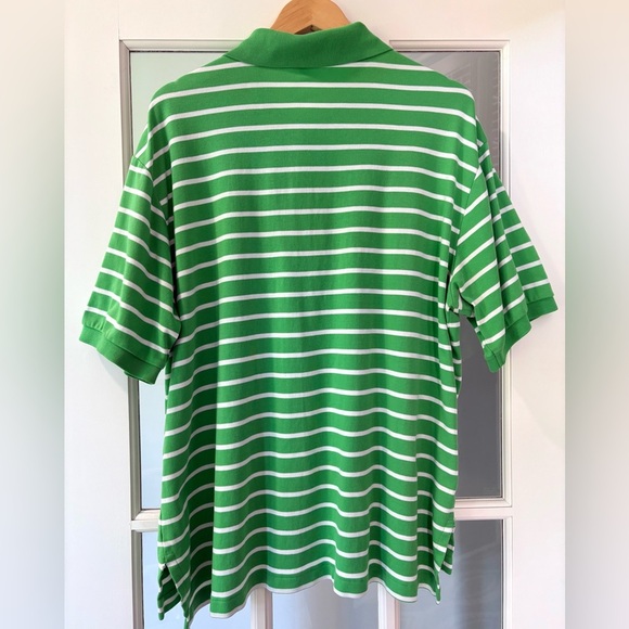 Polo Ralph Lauren Men’s 2XL Big Green White Striped Polo Shirt - Picture 5 of 6